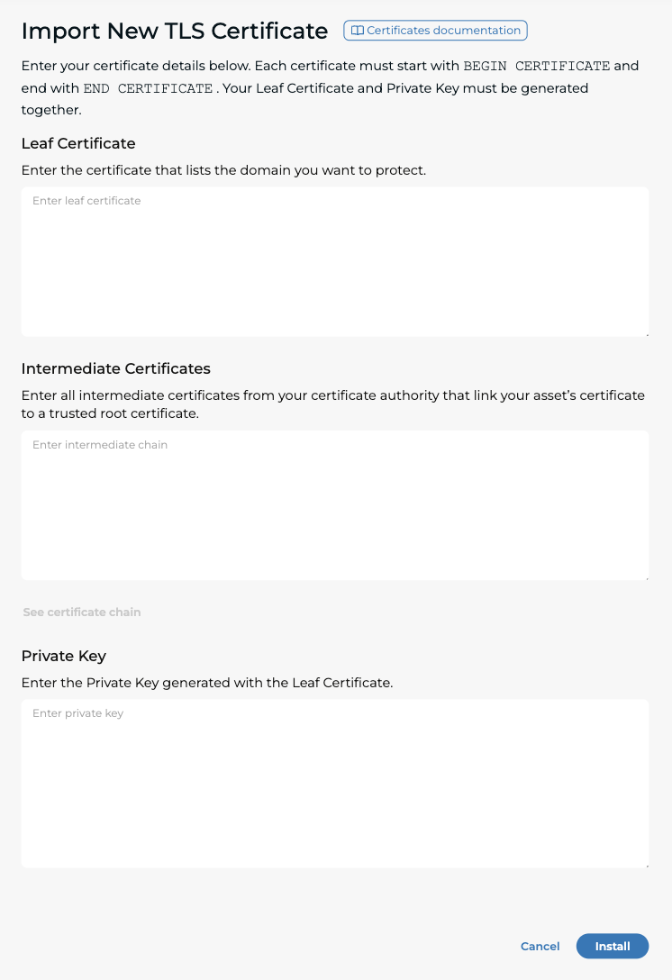 Certificate Management screenshot
