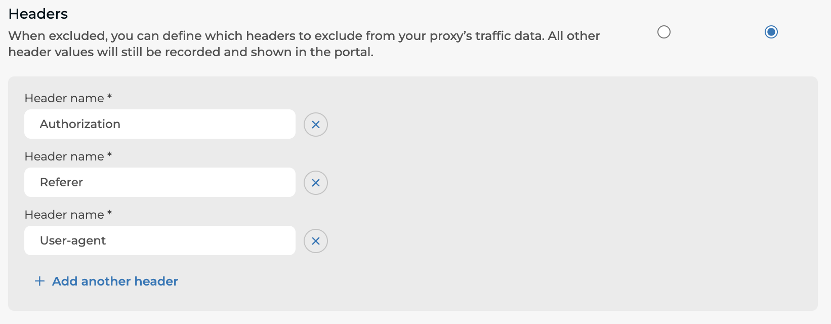 Data Settings - Excluding headers