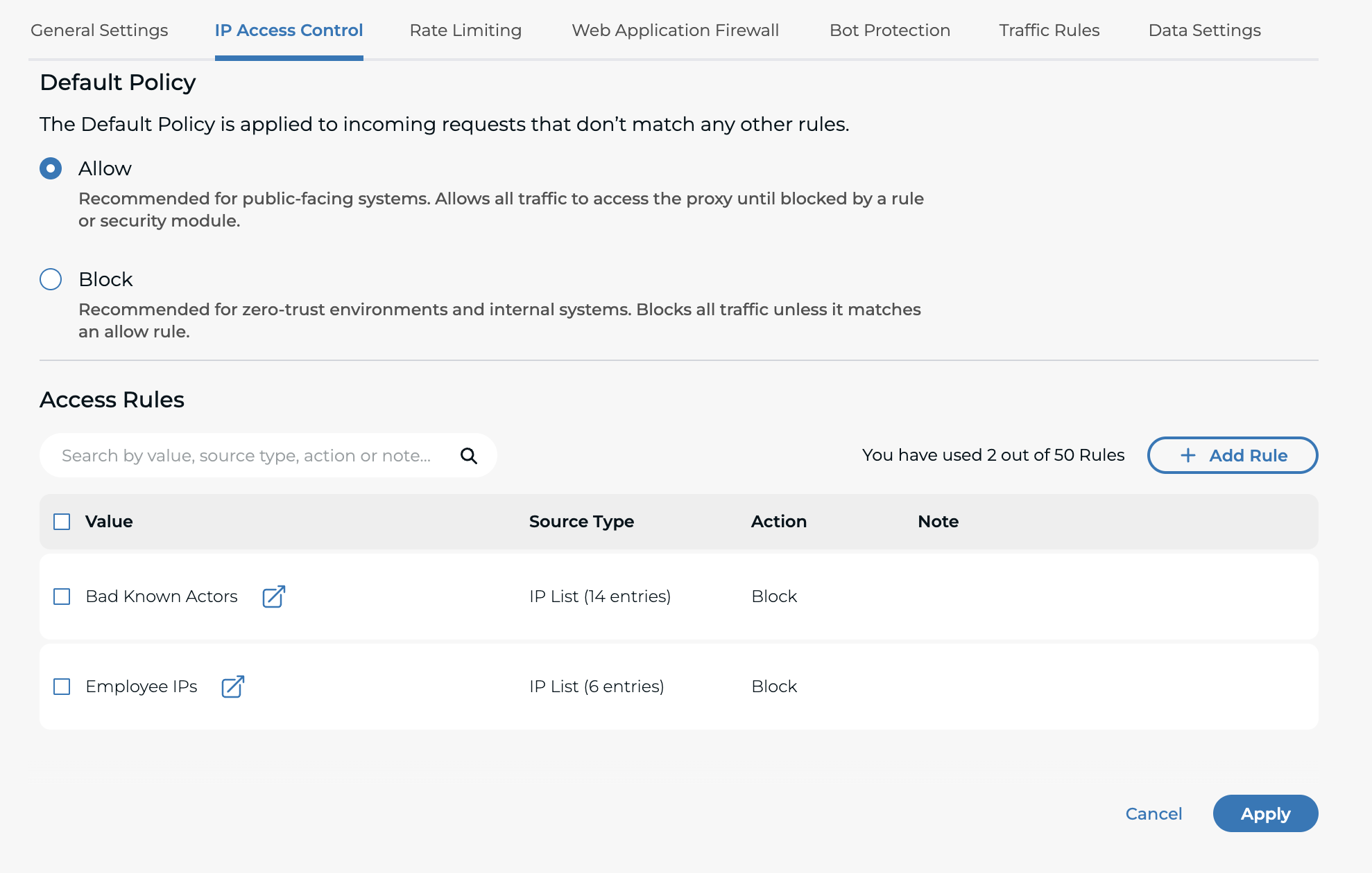 IP Access Control screenshot